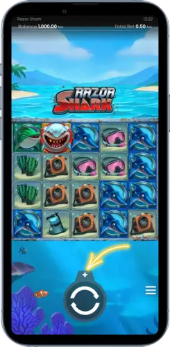 Razor Shark Spiel auf Smartphone starten